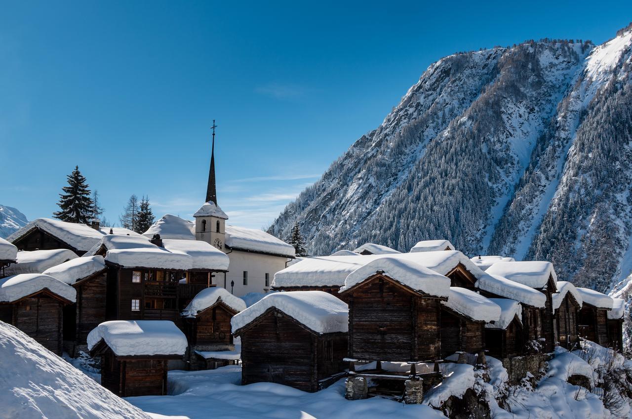 Bergquell Haus D Apartamento Blatten bei Naters Exterior foto